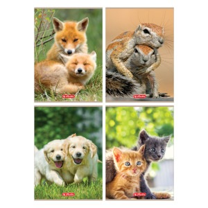 Zeszyt A4/32k kratka Animals Herlitz