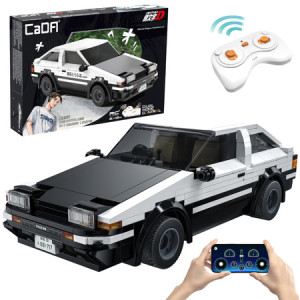 CaDA C51086W Białe Zdalnie Sterowany auto Toyota Trueno AE86 Samochód miejski Initial-D 325 elementów RC Dual Mode