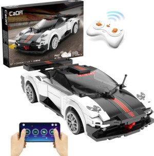 CaDA C51082W Zdalnie sterowane Auto sportowe Z-Wind Białe Autko wyścigowe Samochód Sports Car 258 elementów RC 1:20