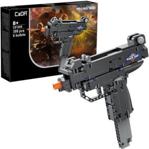 CaDA C81008W Klocki broń strzela pistolet maszynowy Micro UZI + amunicja