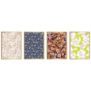 Zeszyt Floral metalic A5/80K kratka - Inter Druk