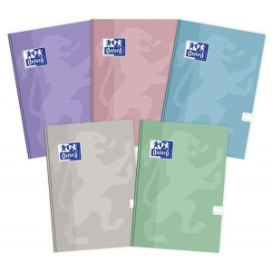 Zeszyt A5/96k w linię oprawa twarda Pastel - Oxford