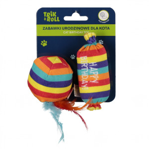 Zabawka dla kota urodzinowa 2 szt. 10 cm - Trik&Roll