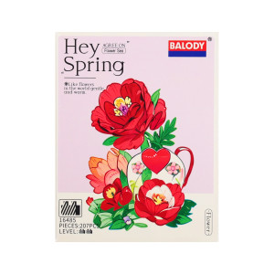 Klocki Hey Spring Piwonia czerwona 207 el. - Mega Creative