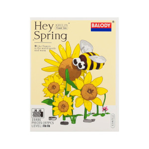Klocki Hey Spring pszczoła na słoneczniku 197 el. - Mega Creative