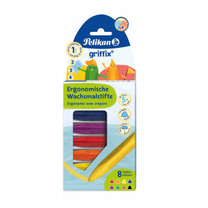 Pelikan Griffix ergonomiczne kredki woskowe 8 kolorów