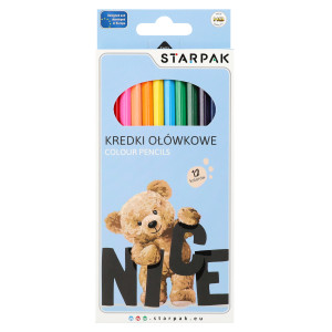 Kredki ołówkowe miś 12 kol. - Starpak