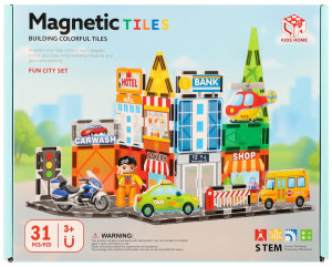 Klocki magnetyczne miasto 31 el. - Mega Creative