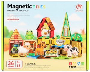 Klocki magnetyczne farma 36 el. - Mega Creative