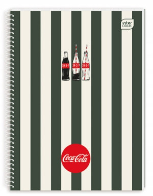 Kołozeszyt A5/100k kratka M.Soft Touch Coca-Cola - Interdruk
