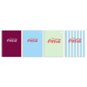 Kołozeszyt A6/80 kartek kratka Soft Touch Coca-Cola - Interdruk