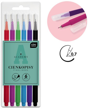Cienkopisy 6 kol. Academy - Interdruk