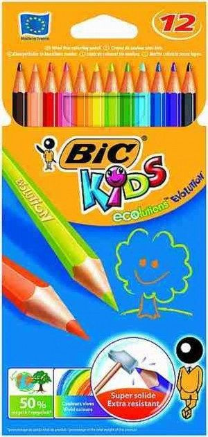 Kredki ołówkowe Evolution Stripes 12 kol. - BIC