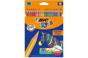 Kredki ołówkowe Evolution Stripes 18 kol. - BIC