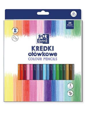Kredki ołówkowe 24 kol. trójkątne Oxford