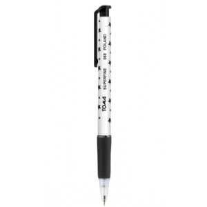 Długopis Superfine aut. 0,5 mm czarny TOMA