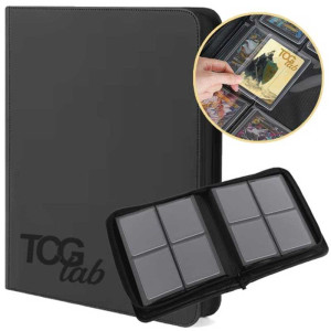 Album na karty TCGLab 4-pocket na zamek Toploader czarny (112 kart)