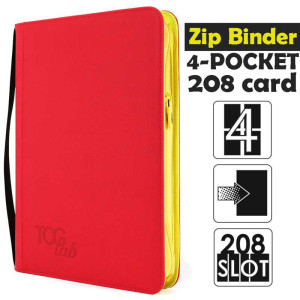 Album na karty TCGLab 4-pocket binder czerwony (208 kart)
