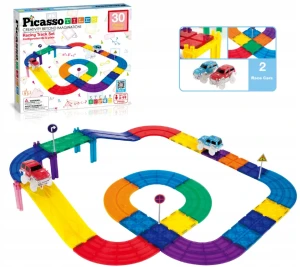 Klocki magnetyczne Picasso Tiles Tor wyścigowy 30 el.