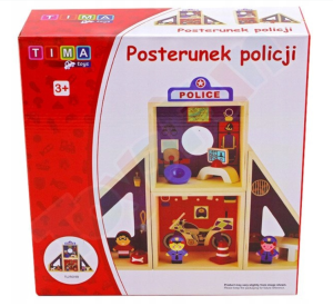 Klocki drewniane posterunek policji - Tima Toys