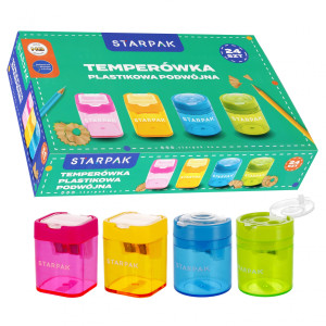 Temperówka 2 ostrza okrągła/ kwadratowa Starpak