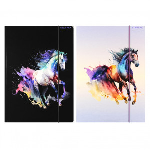 Teczka z gumką pap. A4 Horses - Starpak
