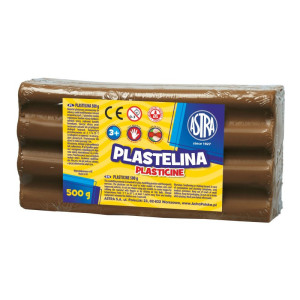 Plastelina brązowa 0,5 kg - Astra