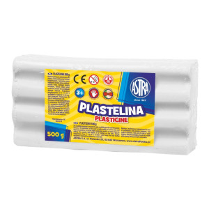 Plastelina biała 0,5 kg - Astra