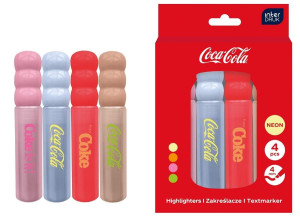 Zestaw zakreślaczy 4 kolory Coca-Cola - Interdruk