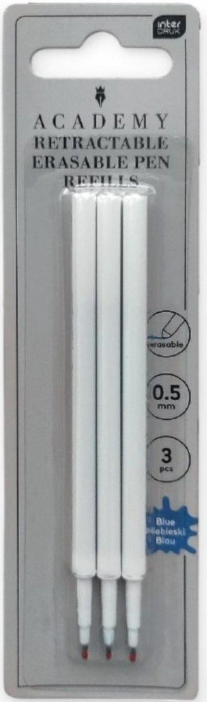 Wkłady do długopisu automatycznego ścieralnego 3 szt. - InterDruk