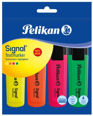 Zestaw zakreślaczy Signal 4 szt. - Pelikan