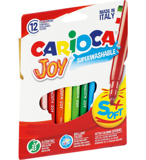 Pisaki łatwozmywalne Carioca Joy 12 kolorów