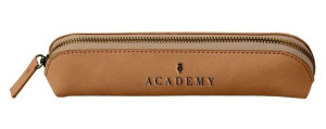 Piórnik jednokomorowy brązowy Academy - Interdruk