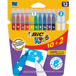Flamastry pisaki Bic Kids Magic 10 + 2 wymazywalne