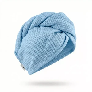 Wafelkowy Turban Do Suszenia Włosów | Niebieski
