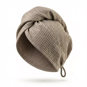 Wafelkowy Turban Do Suszenia Włosów | Orzechowy