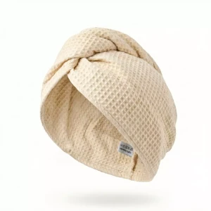 Wafelkowy Turban Do Suszenia Włosów | Naturalny