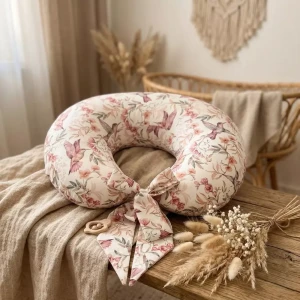 Poduszka Do Karmienia Rogal Bawełniany Z Wiązaniem | Le Colibri