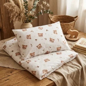 Pościel Do Przedszkola Z Wypełnieniem I Workiem – Komplet 5 elementów | Misie