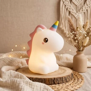 Lampka nocna do pokoju dziecka – Bezpieczna lampka LED dla niemowląt | Jednorożec