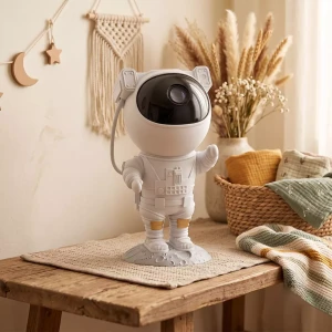 Lampka nocna z projektorem dla dzieci – Projektor gwiazd do pokoju dziecka | Astronauta