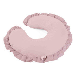 Poduszka Do Karmienia Rogal z Falbanką | Brudny Róż