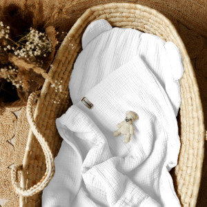 Komplet Pościeli Przedszkolaka 100x130cm Muślin | Biały