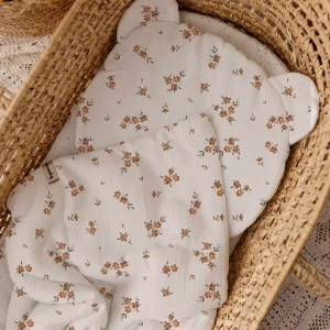 Komplet Pościeli Dziecięcej 65x100cm Muślin | Little Brown Flowers