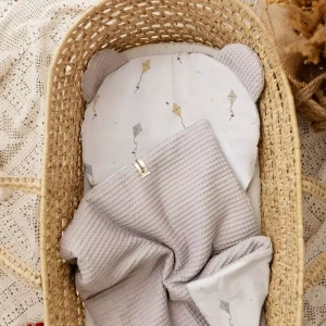 Komplet Pościeli Przedszkolaka 100x135cm Bawełna | Latawce & Szary Wafel