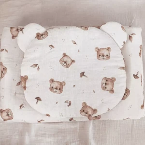 Komplet Pościeli Przedszkolaka 100x130cm Muślin | Misie