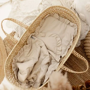 Komplet Pościeli Przedszkolaka Z Falbanką 100x135cm Bawełna | Beż