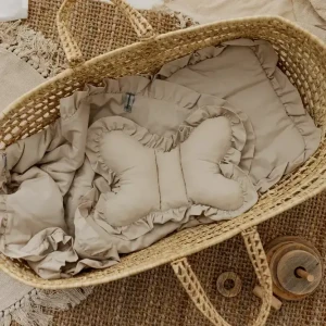 Komplet Pościeli 3w1 Bawełna z Falbanką | Beżowy