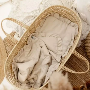 Komplet Pościeli Niemowlęcej Z Falbanką 50x75cm Bawełna | Beż