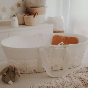 Wyściółka Do Kosza Mojżesza Z Bawełny Organicznej | Biała